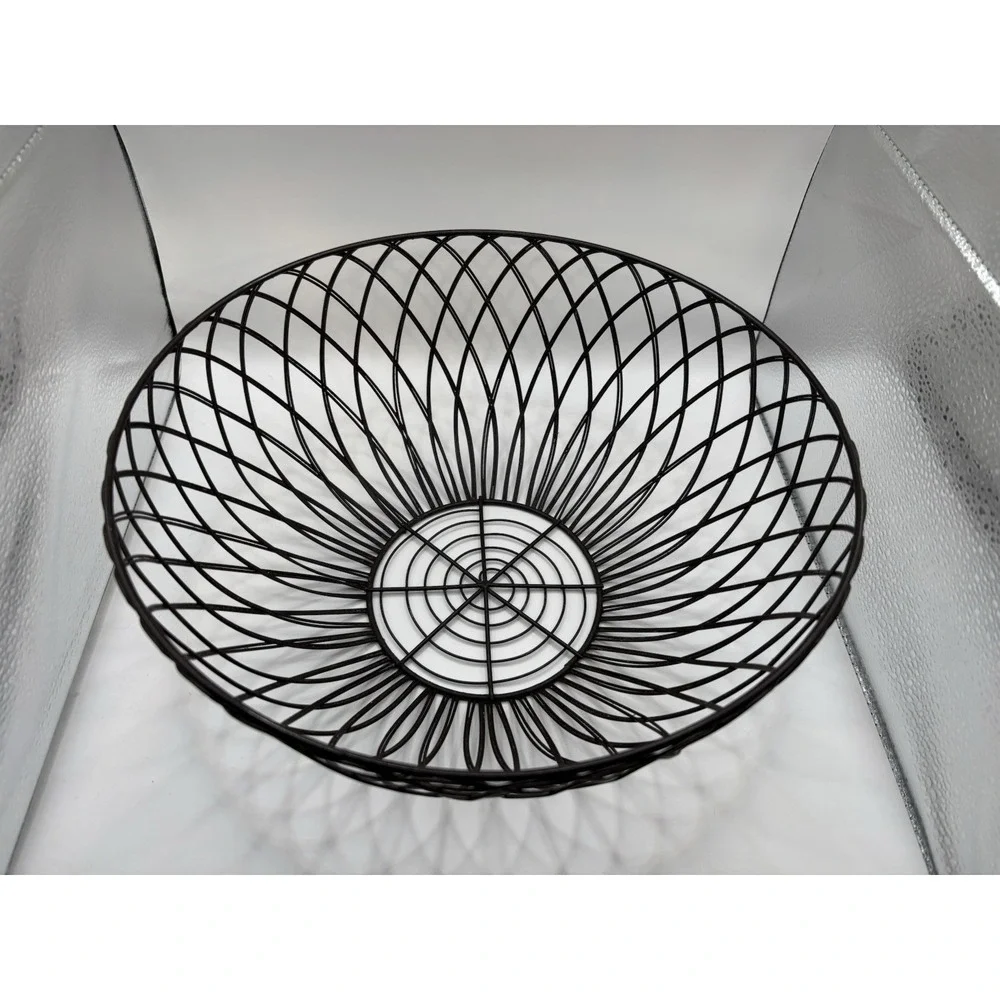 Brown Countertop Fruit Bowl, Wire Basket for Fruits, Breads, Vegetables,Snacks